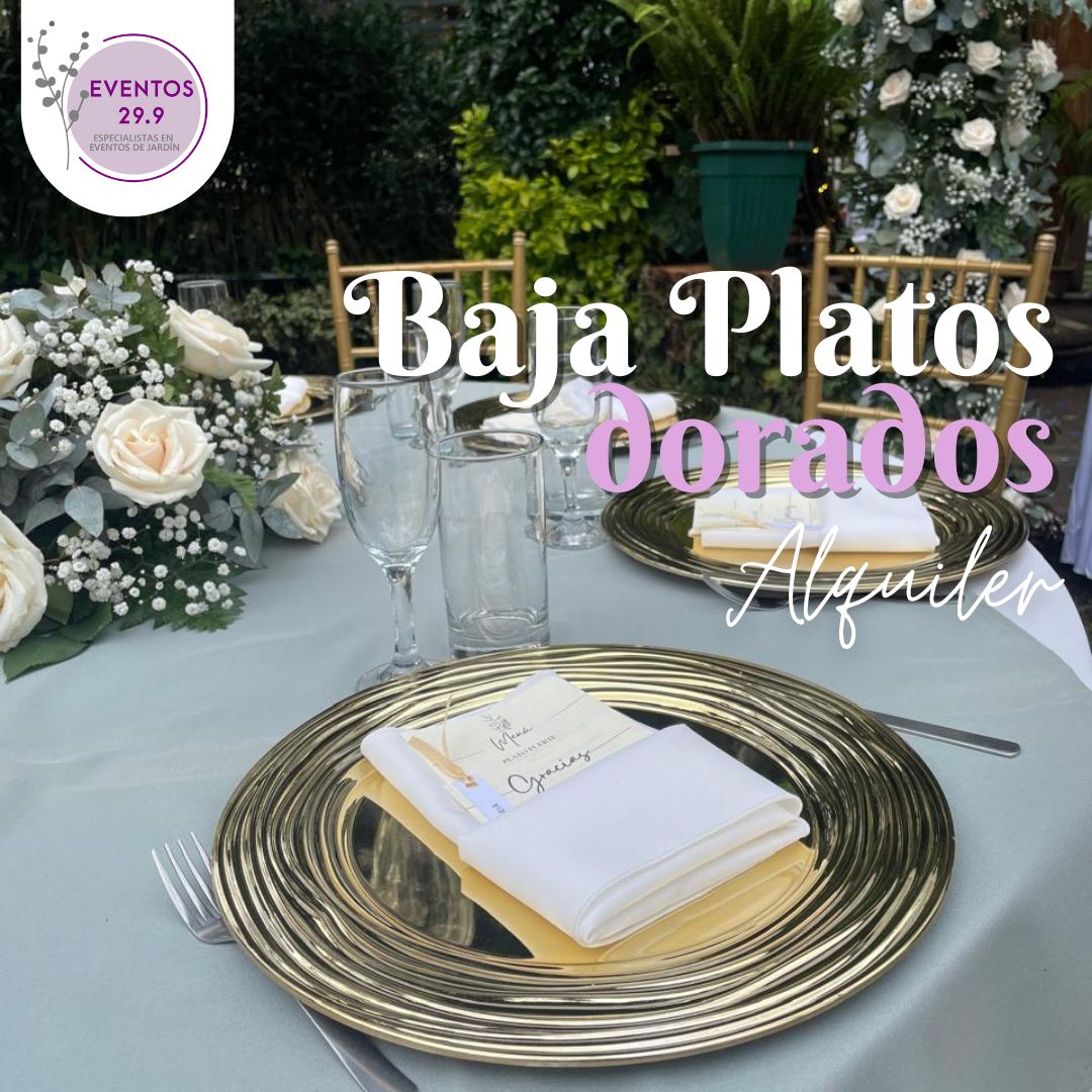 Alquiler de Baja Platos Dorados 