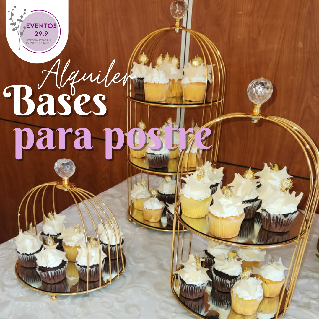 Alquiler de bases para postres tipo jaula